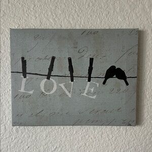 Wild Apple Graphics Love Birds on a Clothesline